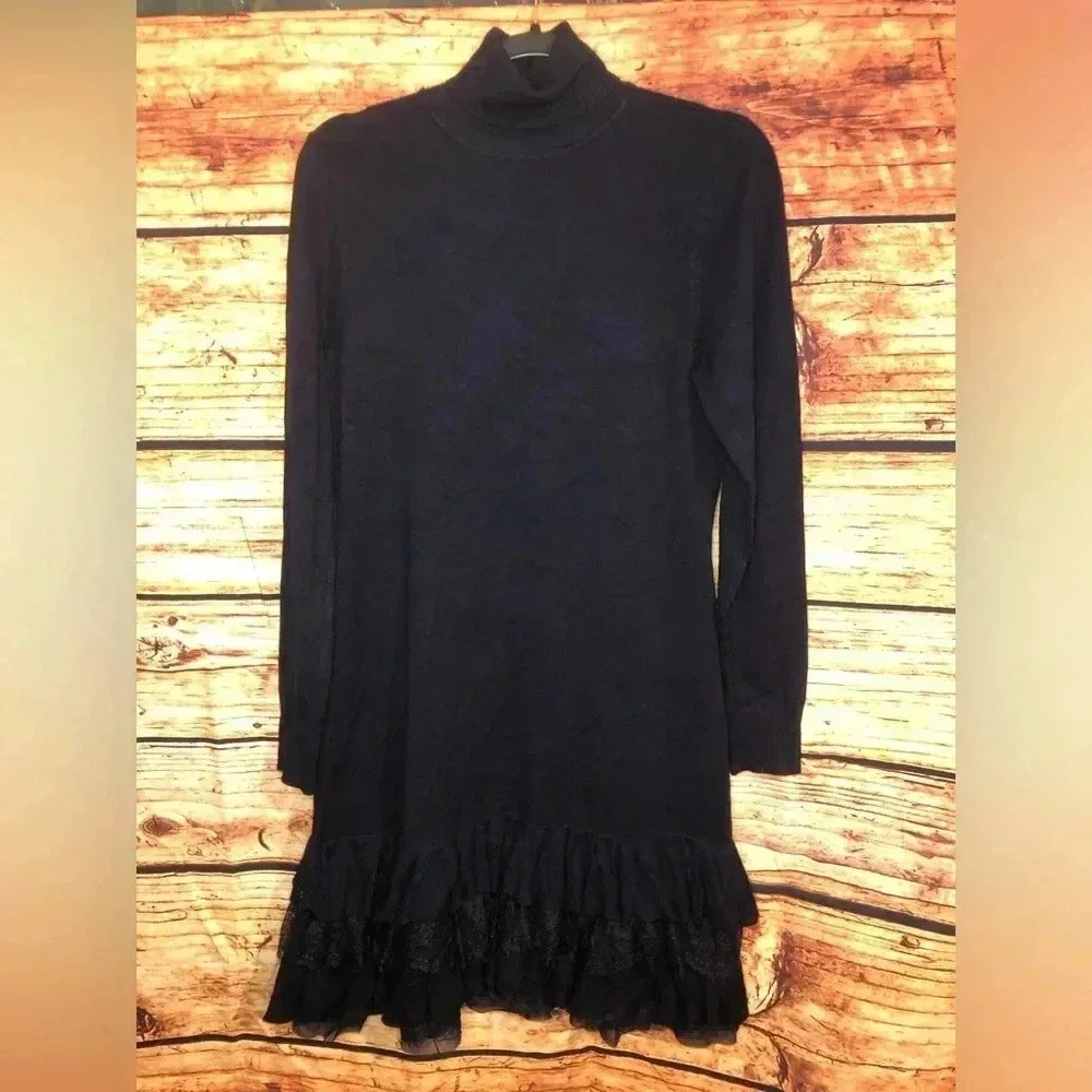 Navy Blue Long sleeve Dress - Picture 4 of 16